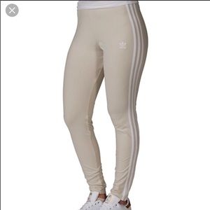NWT khaki Adidas full length leggings
